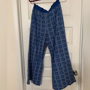 Solitaire Blue Wide-Leg Pants